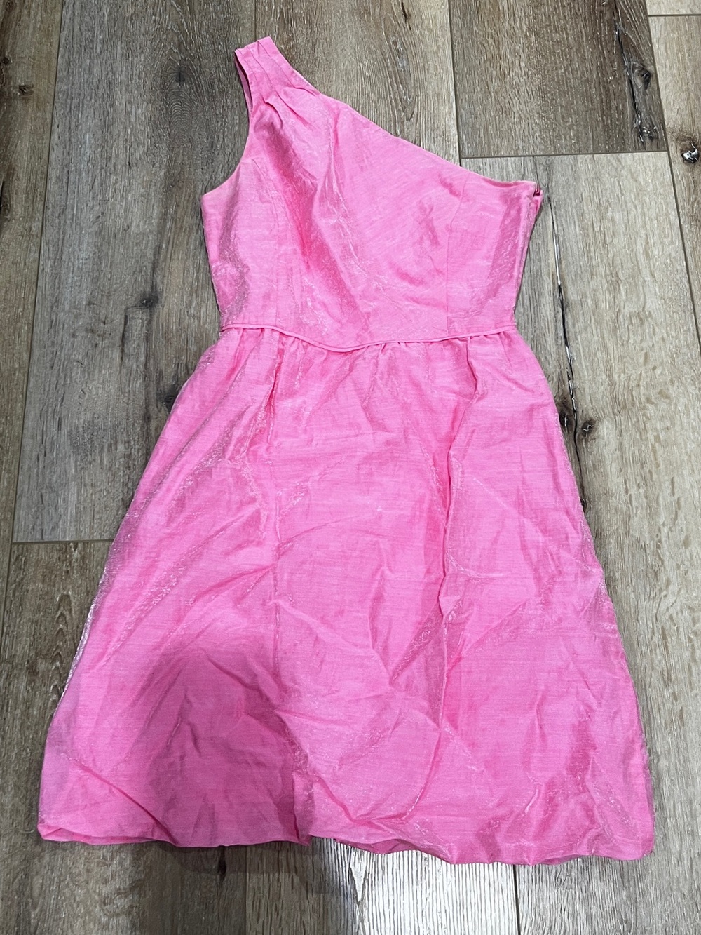 Jcrew Barbie pink
One shoulder dress NWOT